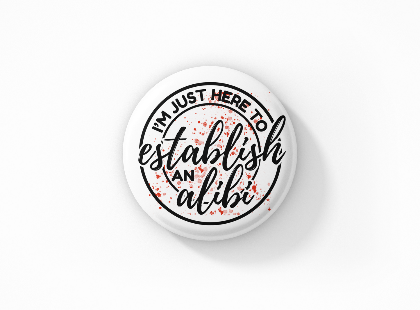 True Crime Pinback Button