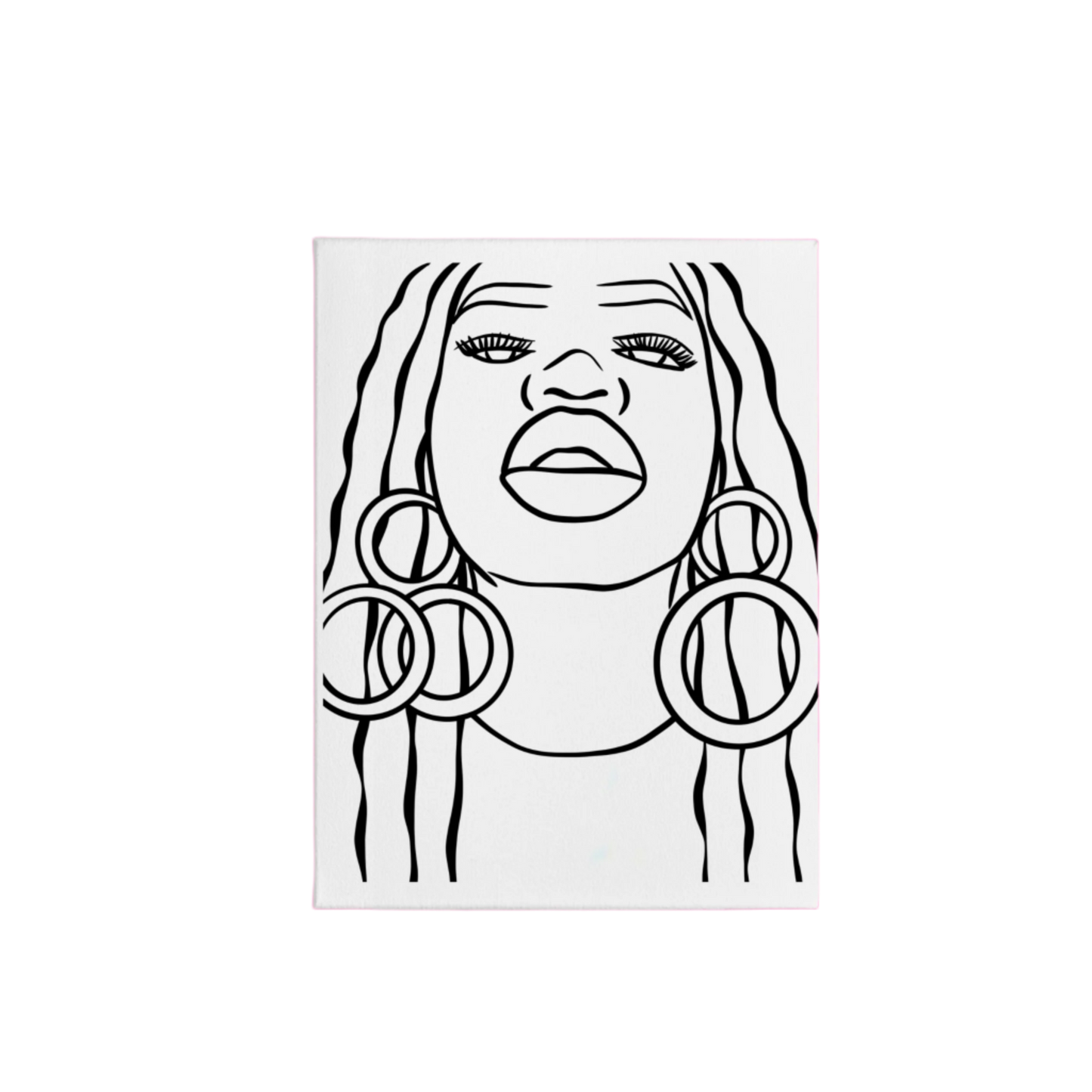 Pre-Sketched Canvas: Melanin