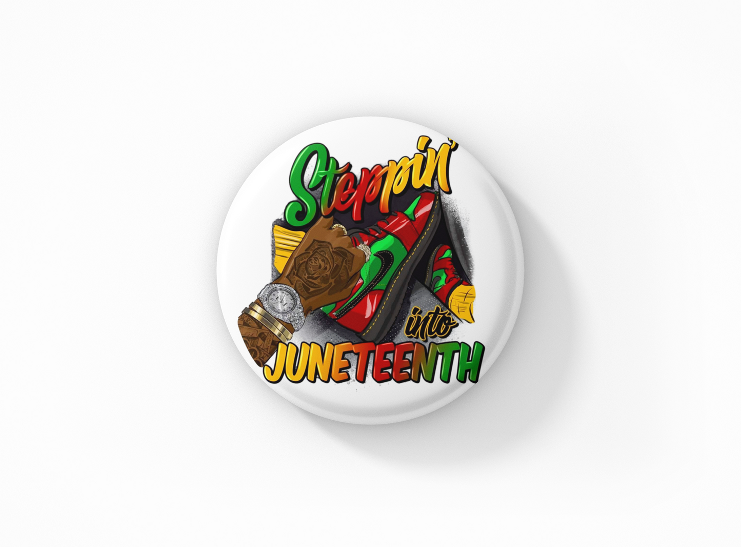 Steppin’ Juneteenth Pinback Button