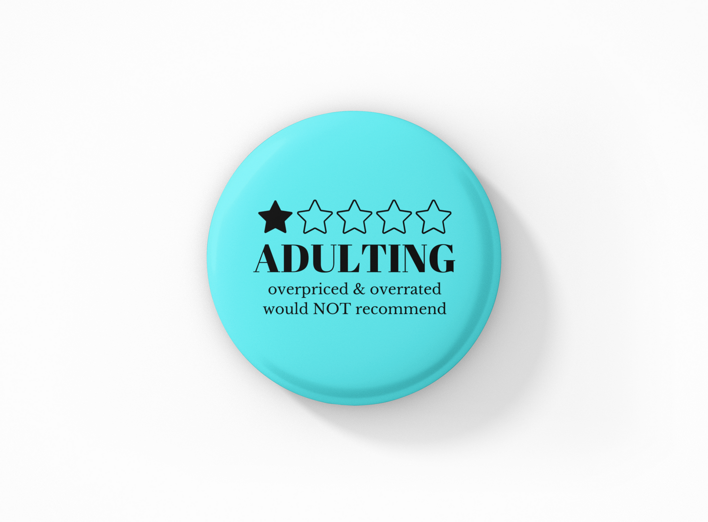 Adulting Pinback Button
