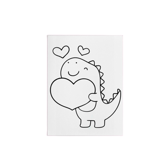 Pre-Sketched Canvas: Dino