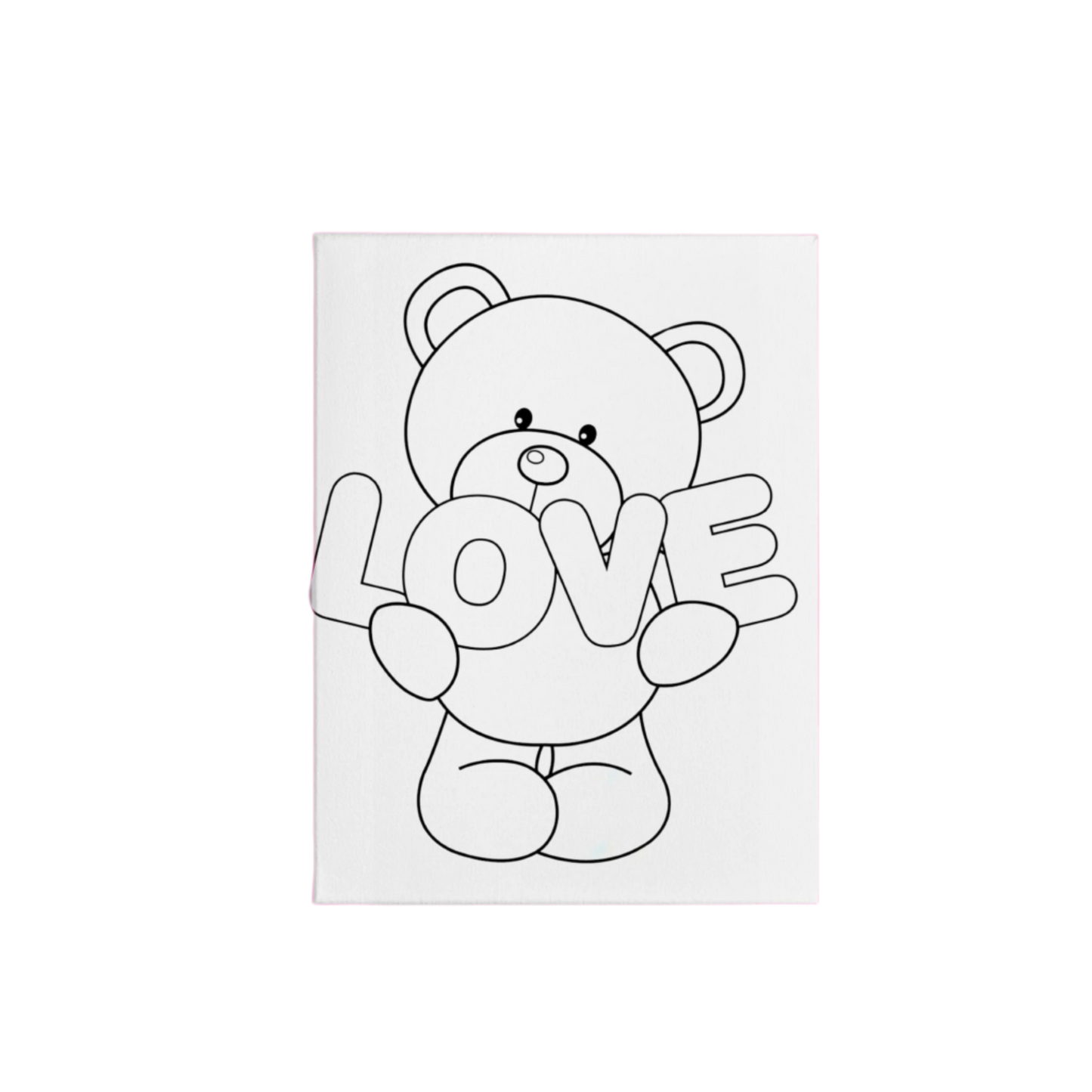 Pre-Sketched Canvas: Love Bear