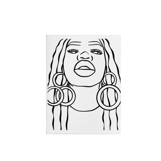 Pre-Sketched Canvas: Melanin