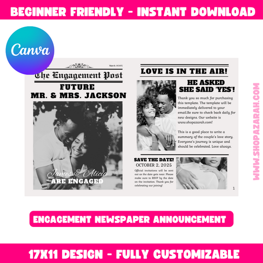 Engagement Newspaper Announcement
